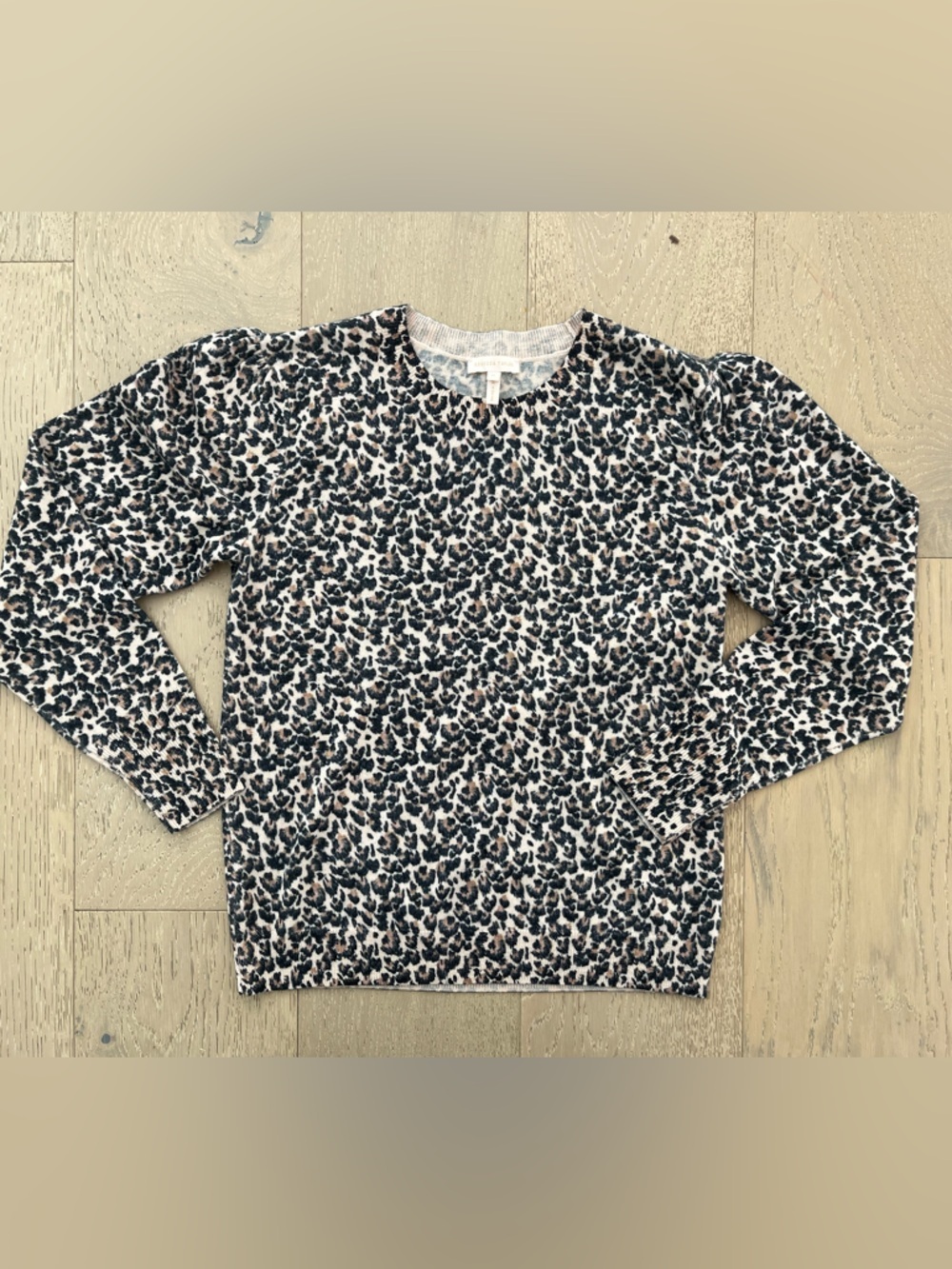 Rebecca Taylor 100% Wool Leopard Print Sweater Sz M
